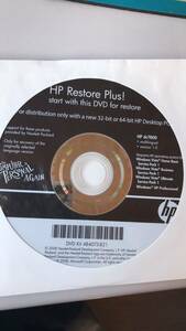 HP　Restore Plus!　DVD 32-bit or 64-bit　dc7800　mulitilingual version 1.0