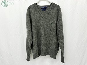 BA0603000　♭POLO RALPHLAUREN ポロラルフローレン Vネックニット グレー系 ファッション 衣類 服 古着 現状品 中古