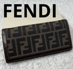 ヴィンテージ　FENDI  フェンディ　 ズッカ柄　 長財布　キャンパス