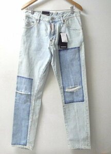 ◆国内正規 DSQUARED2 ディースクエアード 20ss 新品タグ付 STRAIGHT LEG BOOT CUT JEAN　リペア加工 デニム パンツ S74LB0662 サイズ46