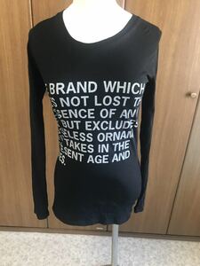 マウジー moussy Tシャツ カットソー ロンT ラウンドネック 長袖 1 黒 ブラック 