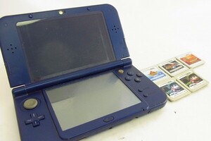 O1269-Y15-1985 Nintendo 任天堂 3DS LL RED-001 通電確認済 ソフト付き ゲーム機 現状品②