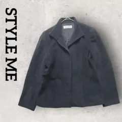 STYLE ME ショート丈ジャケット コート(9)ブラック アンゴラ混 日本製