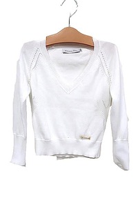 【中古】Christian Dior クリスチャンディオール 子供服 トップス ニット 女の子 6Ａ コットン