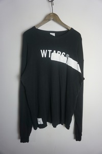 19AW WTAPS ダブルタップス SIDE EFFECT LS/TEE.COTTON サイドエフェクト ロングスリーブ Tシャツ 長袖 192ATDT-CSM12 黒 1122O