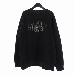 ステューシー STUSSY オールドステューシー 紺タグ 90S 00S スウェット トレーナー M 黒 ブラック メンズ