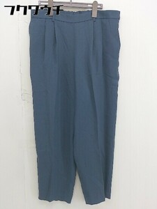 ◇ green label relaxing UNITED ARROWS タックプレス テーパードパンツ サイズ 44 ブルー メンズ