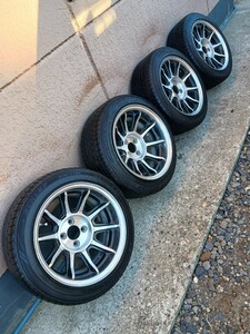 超希少深リム　ENKIビッグエンドバレル　15×7Jオフセット+20×2本　15×8Jオフセット-15×2本　PCD100×4穴　195/50/15×4本