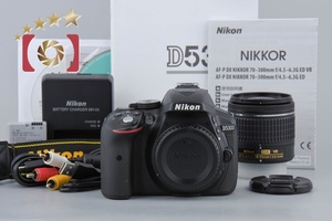 【中古】Nikon ニコン D5300 18-55 VR レンズキット ブラック シャッター回数僅少