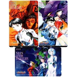 テレホンカード 新世紀エヴァンゲリオン Neon Genesis EVANGELION 碇シンジ 綾波レイ 惣流・アスカ・ラングレー 葛城ミサト3枚未使用テレカ