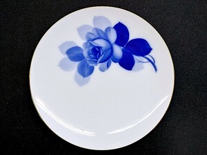 3QV売切！税無し☆大倉陶園★ブルーローズ★ミート皿★プレート★約23cm★薔薇★現状★現品限り★1124-7