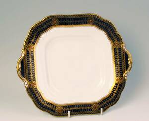 　　エインズレー 　　豪華金彩・B&B Plate 　　= Black+Gold+Jew (1級品)　