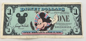 K2515■ DISNEY DOLLARS ディズニー ダラー 1ドル 紙幣 ミッキーマウス 1990年 ＄ ディズニーランド コレクション 古紙幣 海外？ ■