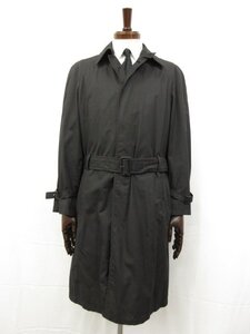 アーカイヴ【ジルサンダー JIL SANDER】104642 ベルト付き トレンチ風ステンカラーコート(メンズ) size46 ブラック イタリア製□17MW3314□