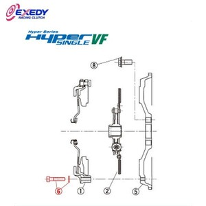 EXEDY エクセディ BS11 ハイパーシングルVF NH03SDV (6)BOLT SET スカイライン R32