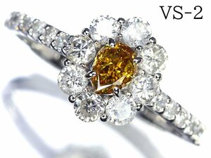 2RZ12029SS【売り切り】新品【RK宝石】《Diamond》VS-2 極上イエローダイヤモンド 0.332ct 極上クリアダイヤ 0.73ct Pt950 超高級リング