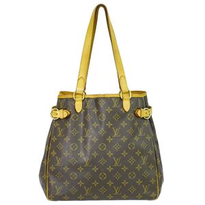 本物 ルイヴィトン LOUIS VUITTON LV バティニョール ヴェルティカル モノグラム トートバッグ ショルダーバッグ ブラウン M51153