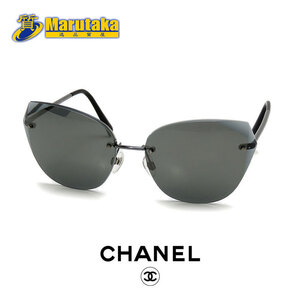 送料無料 シャネル サングラス 4237 c.108/6G 61□16 135 3N ココマーク アイウェア 縁なし chanel 逸品質屋 丸高