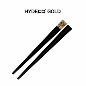 ■新品即決■ HYDE 北陸 若狭塗り 天削箸 お箸 黑ミサ ロゴ GOLD 能登半島地震チャリティーグッズ CHARITY CHOPSTICKS / L