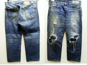 即決[W36]LVC 55501-0172 ウォーンハードカスタマイズド ローライズ 旧日本製 501XX ビンテージ復刻 LEVI’S VINTAGE CLOTHING■493