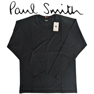 新品 ポールスミス Paul Smith 長袖 Tシャツ L カットソー 薄手アーティストストライプ ラウンジウェア ブランドロゴ ネイビー 秋 冬