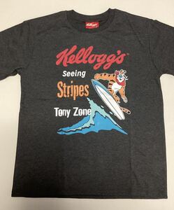 ケロッグ kelloggs◆トニータイガーTシャツ ◆TONY　THE　TIGER◆LLサイズ◆ダークグレー◇長期保管・デッドストック・未着用◇タグ付き