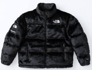 L 新品 Supreme THE NORTH FACE Faux Fur Nuptse Jacket ファー ヌプシ ジャケット ダウン ブラック 黒 Black ノースフェイス シュプリーム