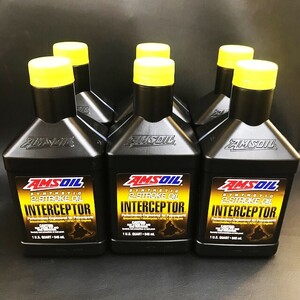 AMSOIL（アムズオイル）INTERCEPTOR 2-Stroke Oil（インターセプター2ストロークオイル）1QT （946ml×6本）