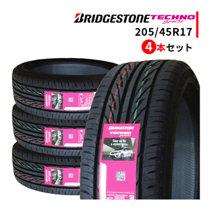 4本セット 205/45R17 2024年製造 新品サマータイヤ BRIDGESTONE TECHNO SPORTS ブリヂストン テクノスポーツ 205/45/17