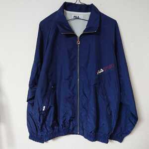 FILA SPORTS フィラ ナイロン トラックジャケット BIELLA ITALIA ネイビー 