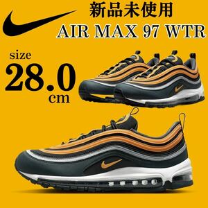 1円~ 新品 正規品 28cm ナイキ エアマックス 97 NIKE AIR MAX 97 WTR ブラック 黒 イエロー 黄 スニーカー シューズ 靴 人気 箱無し