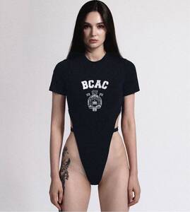 送料無料 新品未使用。Tシャツ bcac ワンピース 青,サイズ;Mシルキー ジャンプスーツ、セクシー 短袖