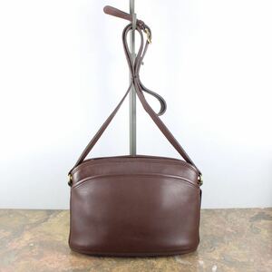 OLD COACH ROUND TYPE LEATHER SHOULDER BAG MADE IN USA/オールドコーチラウンド型レザーショルダーバッグ