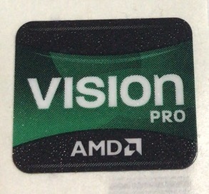 ■新品・未使用 ■10枚セット 【AMD VISION PRO】エンブレムシール　【20*17㎜】送料無料・追跡サービス付き☆P211