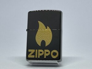 送料無料 ZIPPO[ジッポー]ZIPPO LOGO / ZIPPOロゴ 黒ニッケルゴールド 2BKG-Z