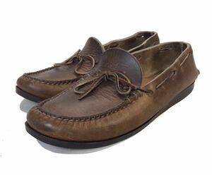 Quoddy Trail Moccasin Co. クオッディートレイルモカシン レザー モカシン ローファー デッキシューズ ブラウン メンズ 8D