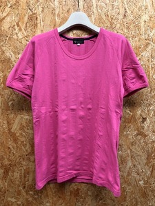 タケオキクチ THE SHOP TK MIXPICE Tシャツ 半袖 Uネック ラグラン リブストライプ カットソー ボックスカット 綿100% 2 ピンク メンズ