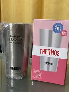 【2769.MAZDA マツダ THERMOS サーモス 300ml ステンレス製魔法びん構造 TUMBLER 未使用新品】