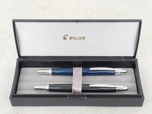 Pilot ノック式 万年筆 キャップレス 2本セット ケース付き パイロット ▽ 6E676-6