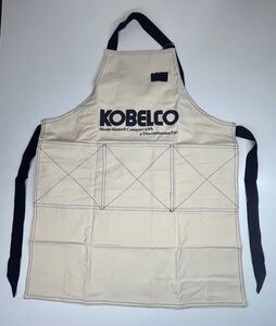 ★神戸製鋼★KOBELCO ロゴ ワークエプロン しっかりめ生成り 未使用品★DIY