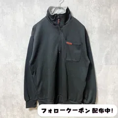 古着 used　WINDBREAKER　長袖ハーフジップスウェット　トレーナー　黒　ブラック　ハイネック　秋冬服