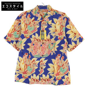 SUN SURF サンサーフ M32540 Polynesian Sportwear Celebration スペシャルエディション アロハシャツ M ブルー/マルチカラー メンズ