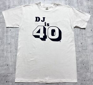 70s USA製 デッドストック ヘインズ 両面 染み込みプリント Tシャツ　　DJ is 40 Hanes 70年代 三角タグ アメリカ製 ヴィンテージ 玉7705