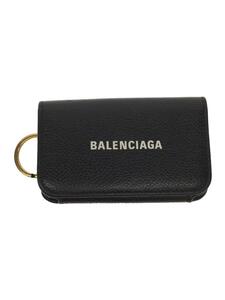 BALENCIAGA◆キーケース/レザー/BLK/無地/レディース/639820