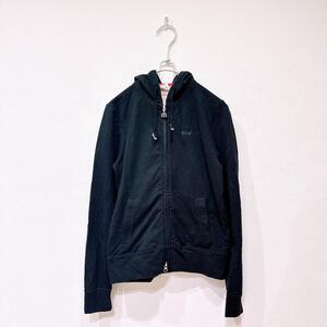 TOMMY GIRL パーカー ダブルジップ ブラック S M