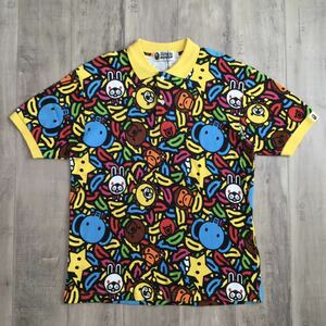 ★新品★ マイロ アニマル バナナ サファリ ポロシャツ Lサイズ a bathing ape bape milo エイプ ベイプ Safari animal banana m3433