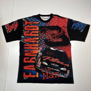 【L】 USED DALE EARNHARDT NASCAR Racing Car Print Tee デール アーンハート ナスカー レーシングカー Tシャツ USA製 F910