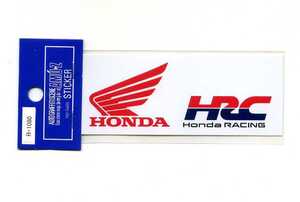 1枚 HONDA（ホンダ） ウイングマーク HRCステッカー(白ベース)【R1080】