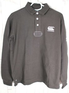 15 03316 ☆ [カンタベリー] ラガーシャツ L/S RUGGER POLO メンズ 18(L) ブラック【アウトレット品】