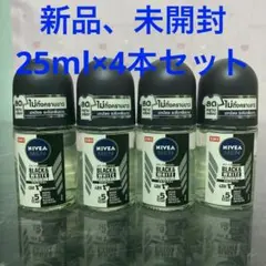 ニベア メン ロールオン ブラック＆ホワイト インビジブル 25ml×4本セット